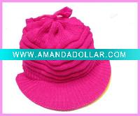 Wholesale 2011 wool kintted crochet winter hat/children cap with wool ball