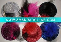 Wholesale 2011 stylish party decoration mini flower hat/sinamay ladies feather hats/hair clips