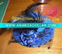 Wholesale 2011 party decoration mini feather and flower hat/sinamay ladies hats headband/hair clips
