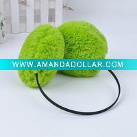 Wholesale fluffy plush fur ear warmers with wire shelf(LD-A611)