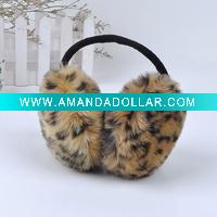 Wholesale decorative Leopard plush earflap(LD-A608)