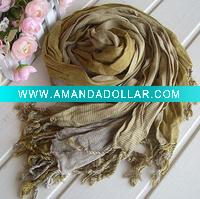 Wholesale Fashion Lovers' Scarf with Three layer three color
