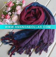 Wholesale Fashion Lovers' Scarf with Three layer three colors
