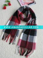 Wholesale acco-10-4209-1 acrylic check scarf