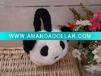 Wholesale plush kids panda earmuffs