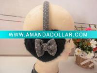 Wholesale plush kids bow earmuffs