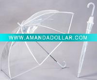 Wholesale Straight transparent pvc umbrella