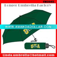 Wholesale [FM3045] Promotional manual open 3 folding umbrella with fabric bag