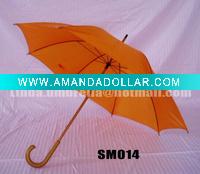 Wholesale [SM014] Wooden shaft&handle promotional straight umbrella