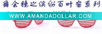 Promotional sunglasses party glasses shutter shades eyewear