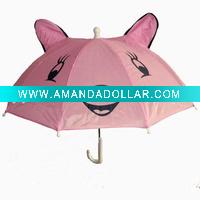 Wholesale Lovely pink child umbrella with ear