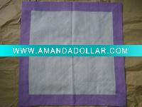 Wholesale linen napkin with embroidery and hemstitch