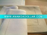 linen napkin hand hemstitch