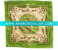 Wholesale Green cartoon pocket square kerchief