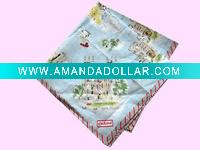 Wholesale popular cotton English souvenir handkerchief