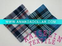 Wholesale Classic grid series 60s cotton man handkerchief