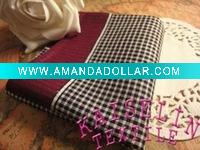 Wholesale men's exquisite soft pin check handkerchief