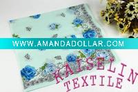 Wholesale 100 cotton rose lady's handkerchief