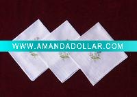 Wholesale Embroidered handkerchiefs/Christmas gift