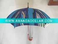 Wholesale straight wood anto open umbrella