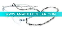 hematite eyeglass chain