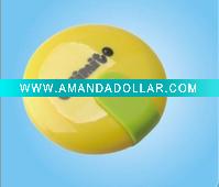 Wholesale Cut yellow Contact Lens Case