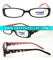 rhinetone plastic reading glasses