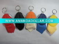lens cleaning cloth with keychain pouch