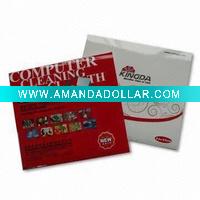 Microfiber cleaning cloth with paper bag packing