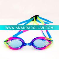 Wholesale fashion silicon swimming goggles