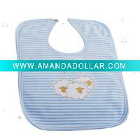 Baby gift set Sheep embroidered Baby Bib /Blue