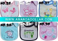 infant bib with embroidery