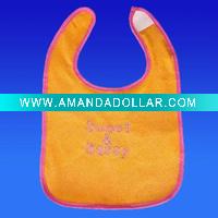 Embroidered terry baby bibs