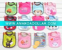 Wholesale 100% Cotton Baby Bibs, Good Quality Baby Bibs, 3 Layers Anti-Water Baby Bibs