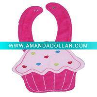 Wholesale TOP quality 100% cotton colorful & cute baby bibs