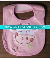 100%cotton non-disposable embroidered bib