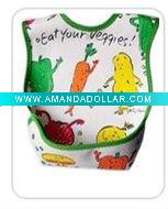 baby bib with cartoon toy