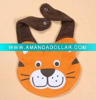 plush tiger baby bib