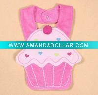 pink baby bib