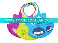 Wholesale Baby Bibs Washable Silicone Bib With Crumb Catcher New
