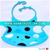 Cute Silicone Smock Baby Bib