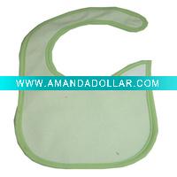 Wholesale TOP quality 100% cotton colorful & cute pvc baby bib