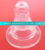 Wholesale silicone nipple with high quality cute safe (of a feeding bottle)