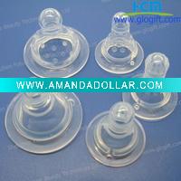 Soft silicone baby nipple