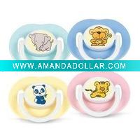 Wholesale plastic baby pacifier with animal shape
