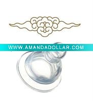 Soft silicone baby nipple