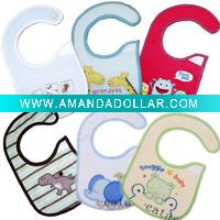 Wholesale TOP quality 100% cotton colorful & cute bib