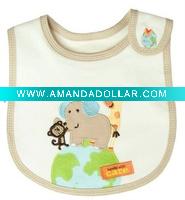 Wholesale cotton and waterproof baby bibs with printing