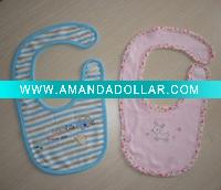 Wholesale 100%cotton cute emb design baby bibs,baby wear