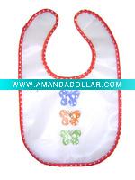 Wholesale transparent polished with velcro PVC baby bib